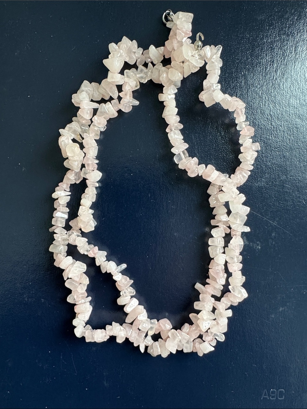 Rose Quartz Chip Necklace - Soft Pink Elegance